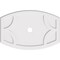 Ekena Millwork Kailey Architectural Grade PVC Ceiling Medallion, 36"W x 24"H x 3"ID x 19 1/2"C x 1"P, One-Piece CMP36X24KY-03000 - alternate 1